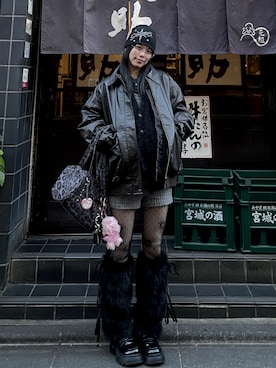 「アイテム（ブルゾン）」を使った、p!noさん（レディース・156cm）の秋コーディネート