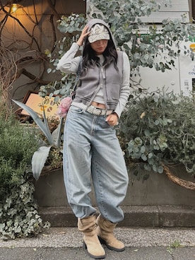 「ZARA（ザラ）のアイテム」を使った、p!noさん（レディース・157cm）の春コーディネート