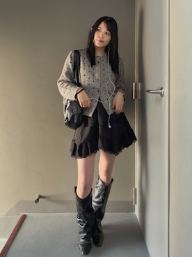 「VANNIE U（ヴァニーユー）のアイテム」を使った、p!noさん（レディース・157cm）の冬コーディネート