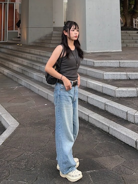 「crocs（クロックス）のアイテム」を使った、p!noさん（レディース・157cm）の夏コーディネート