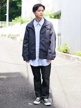 「アイテム（ブルゾン）」を使った、shimoryo0102さん（メンズ・165cm・20代）の夏コーディネート