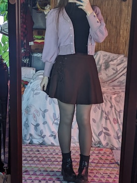 「axes femme（アクシーズファム）のアイテム（スカート）」を使った、anthousaiさん（レディース・165cm）の冬コーディネート