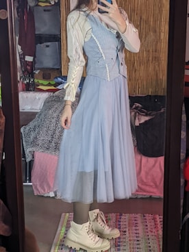 「axes femme（アクシーズファム）のアイテム（スカート）」を使った、anthousaiさん（レディース・165cm）の冬コーディネート