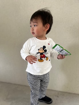 「アイテム（スリッポン）」を使った、tomoさん（キッズ・90cm）の春コーディネート
