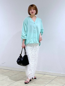 「A part by（アパートバイ）のアイテム」を使った、chikaさん（レディース・154cm）の春コーディネート