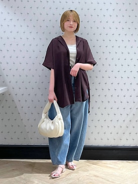 「A part by（アパートバイ）のアイテム（ベルト）」を使った、chikaさん（レディース・154cm）の春コーディネート