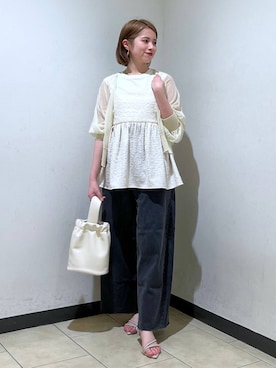「キャミソール」｜chikaさん（レディース・154cm）の夏コーディネート