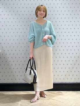 「人気アイテムをチェック！」｜「アイテム（カーディガン/ボレロ）」を使った、chikaさん（レディース・154cm）の夏コーディネート