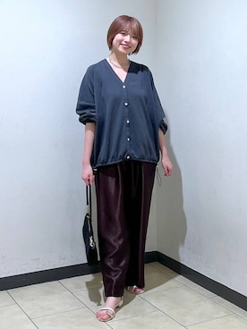「人気アイテムをチェック！」｜「アイテム（カーディガン/ボレロ）」を使った、chikaさん（レディース・154cm）の夏コーディネート
