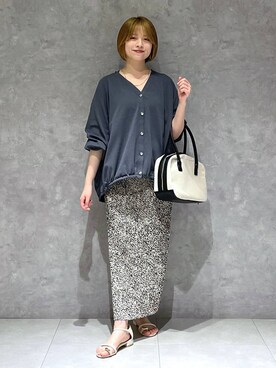 「人気アイテムをチェック！」｜「アイテム（カーディガン/ボレロ）」を使った、chikaさん（レディース・154cm）の春コーディネート