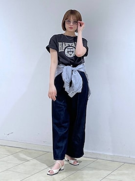 「A part by（アパートバイ）のアイテム」を使った、chikaさん（レディース・154cm）の春コーディネート