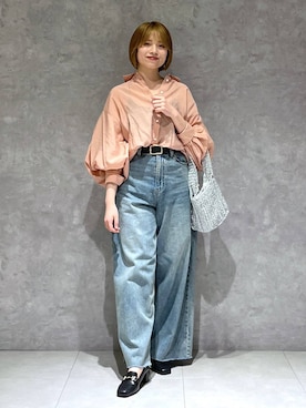 「A part by（アパートバイ）のアイテム（ベルト）」を使った、chikaさん（レディース・154cm）の春コーディネート