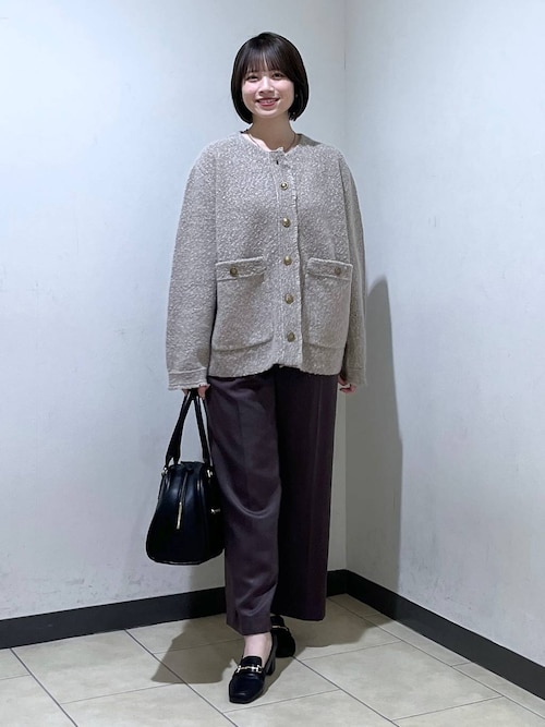 セール】【セットアップ対応】アンゴラウールツイードカーディガン