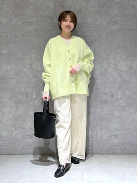 「人気アイテムをチェック！」｜「アイテム（カーディガン/ボレロ）」を使った、chikaさん（レディース・154cm）の春コーディネート