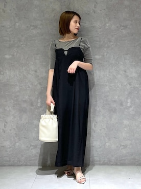 「e/rm」｜「アイテム（ワンピース/ドレス）」を使った、chikaさん（レディース・154cm）の夏コーディネート