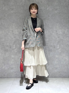 「A part by（アパートバイ）のアイテム（バレエシューズ）」を使った、chikaさん（レディース・154cm）の秋コーディネート