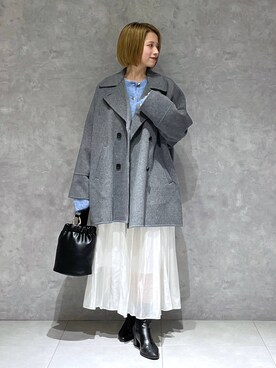 「A part by（アパートバイ）のアイテム（その他アウター）」を使った、chikaさん（レディース・154cm）の秋コーディネート