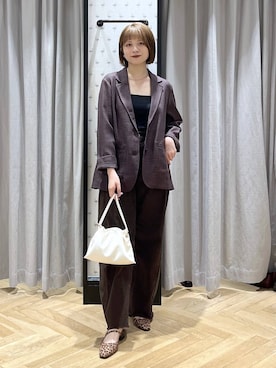 「A part by（アパートバイ）のキンチャクミニショルダバッグ（ショルダーバッグ、ホワイト系）」を使った、chikaさん（レディース・154cm）の夏コーディネート