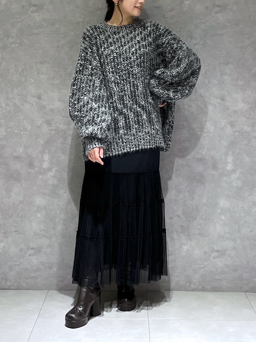 セール】【セットアップ対応】3GアルパカMIXプルオーバー_長袖（ニット