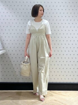 「A part by（アパートバイ）のアイテム（オールインワン・サロペット）」を使った、chikaさん（レディース・154cm）の夏コーディネート