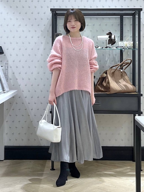 【新品】apart by ハクプリントキリカエフレアスカート アイボリー A part by（アパートバイ） スカート ハクプリントキリカエフレア