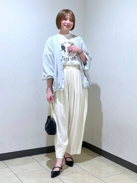 「人気アイテムをチェック！」｜「アイテム（カーディガン/ボレロ）」を使った、chikaさん（レディース・154cm）の春コーディネート