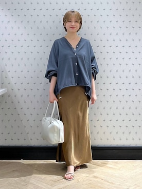 「人気アイテムをチェック！」｜「アイテム（カーディガン/ボレロ）」を使った、chikaさん（レディース・154cm）の夏コーディネート