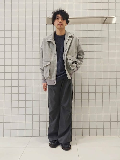 セール】クロス編みシアークルーネックニット（ニット/セーター