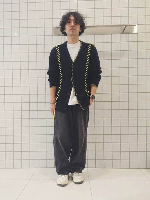 セール】『ユニセックス』ブランケットステッチカーディガン