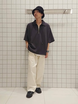 「アイテム（チノパンツ）」を使った、ちくちさん（メンズ・168cm）の夏コーディネート