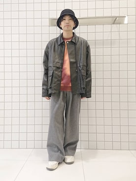 「アイテム（カバーオール）」を使った、ちくちさん（メンズ・168cm）の秋コーディネート