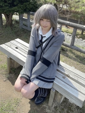「スクールガール」｜なな🐰🥔さん（メンズ・177cm）の夏コーディネート