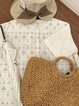 「one'sterrace（ワンズテラス）のアイテム（シャツ/ブラウス）」を使った、yurinko430さん（レディース・158cm）の夏コーディネート
