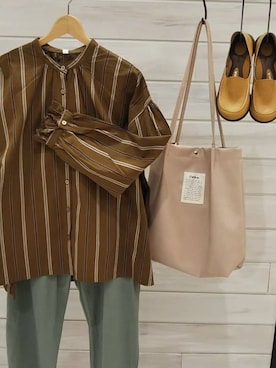 「one'sterrace（ワンズテラス）のアイテム（トートバッグ）」を使った、yurinko430さん（レディース・158cm）の秋コーディネート