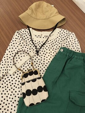 「one'sterrace（ワンズテラス）のアイテム（シャツ/ブラウス）」を使った、yurinko430さん（レディース・158cm）の夏コーディネート