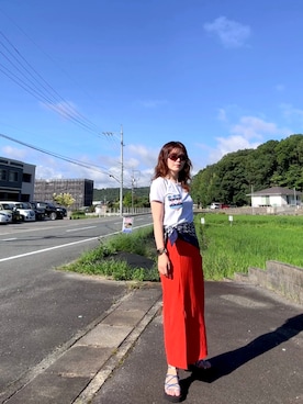「Teva（テバ）のアイテム」を使った、yuriさん（レディース・158cm）の夏コーディネート