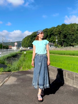 「Teva（テバ）のアイテム」を使った、yuriさん（レディース・158cm）の夏コーディネート