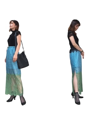 「COACH（コーチ）のアイテム（ショルダーバッグ、ブラック系）」を使った、yuriさん（レディース・158cm）の夏コーディネート