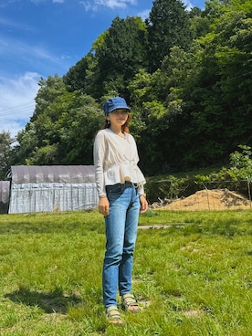 「CHUMS（チャムス）のアイテム」を使った、yuriさん（レディース・158cm）の春コーディネート