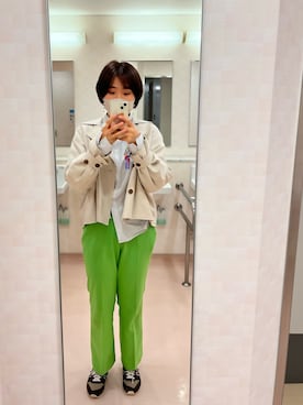 「apres jour（アプレジュール）のアイテム（ジャケット/アウター）」を使った、yuka201906さん（レディース・166cm）の春コーディネート