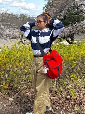 「BEAMS BOY（ビームスボーイ）のアイテム（パンツ）」を使った、renaさん（レディース・152cm）の春コーディネート