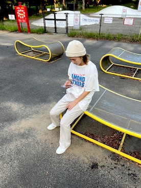 「BEAMS（ビームス）のアイテム（ニットキャップ/ビーニー）」を使った、mitankonasuさん（レディース・158cm）の秋コーディネート