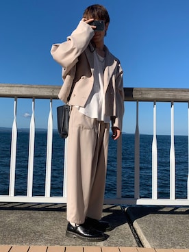 「ADRER（アドラー）の【ADRER】サイドジップレイヤードタンク（タンクトップ）」を使った、yuitoさん（メンズ・167cm）の秋コーディネート