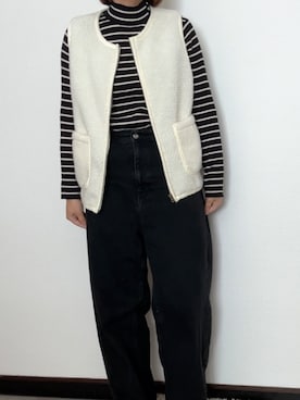 「アイテム（ニット/セーター、その他）」を使った、ぴさん（レディース・160cm）の秋コーディネート