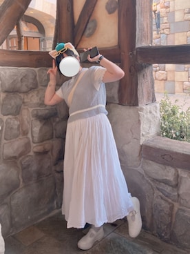 「アイテム（ローファー、ホワイト系）」を使った、ying041201さん（レディース・165cm）の夏コーディネート
