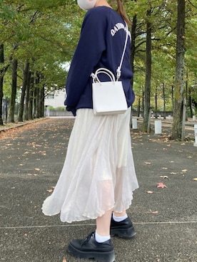 「JEANASIS（ジーナシス）のアイテム（その他シューズ）」を使った、manatsu01さん（レディース・158cm）の秋コーディネート