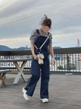 「mline（エムライン）のアイテム（オールインワン・サロペット）」を使った、manatsu01さん（レディース・158cm）の秋コーディネート