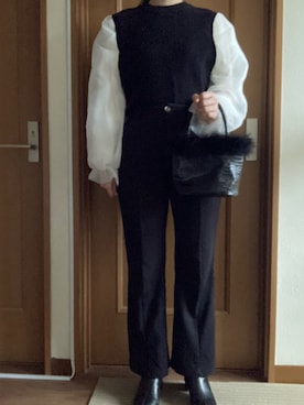 「へザー」｜「アイテム（ハンドバッグ）」を使った、manatsu01さん（レディース・158cm）の冬コーディネート