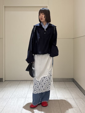 「マキシスカート」｜moneさん（レディース・163cm）の春コーディネート