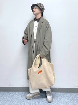 「RAGEBLUE（レイジブルー）のアイテム（チェスターコート）」を使った、ゆうと  相互フォローさん（メンズ・170cm）の秋コーディネート